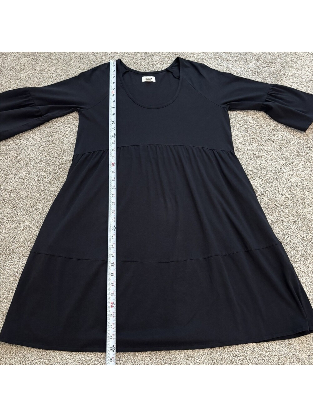 Pact Revive Flutter Sleeve Dress Black Women’s Size M Lightweight Comfy EUC - Picture 7 of 7